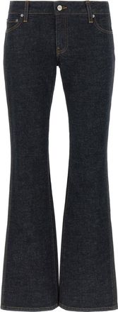 Khaite Black Flared High Rise Jeans