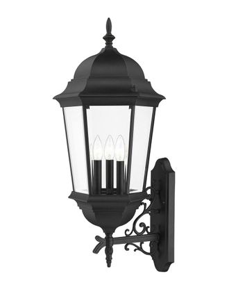 Livex Lighting 3-Light Textured Black Outdoor Wall Lantern