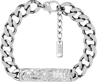 Diesel Stainless Steel ID Bracelet - Bracelets - Unisex - Silver