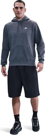 Nike Club Fleece Pullover Hoodie Mens Clothing Charcoal Heather/Iron Grey/White : 2XL, Cotton/Polyester