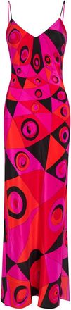 Pucci Printed Silk Maxi Dress - Pink - 44 (UK12 / M)