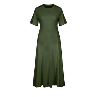 Bomboogie Maxi Dresses, female, Green, Size: 2XL cotton long dress