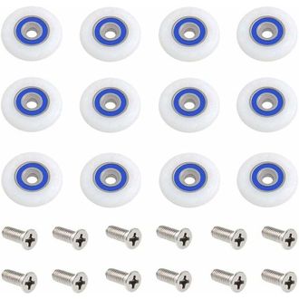 OEM Juego De 12 Rodillos De 27 Mm Para Puerta De Ducha, Ruedas De Repuesto Con Tornillos - Crezuo