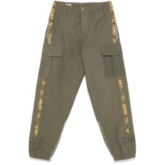 Dries Van Noten Pantaloni Verde-Uomo