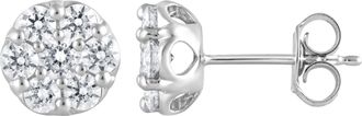 Grown Brilliance 0.25 Carat Round Lab Grown Diamond Hoop Earrings in Sterling Silver, Color G+, Clarity SI, Fine Jewelry for Women