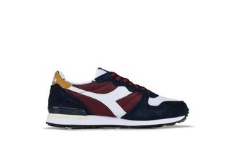 Diadora Camaro x Lyle & Scott Mens Multicoloured Trainers - Blue & Red Nubuck Leather - Size UK 6.5