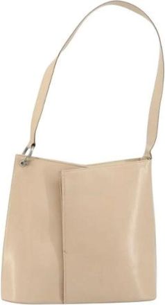 Ferragamo Pre-owned Shoulder Bags, female, Beige, Size: ONE SIZE Pre-owned Leather Shoulder Bag