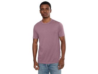 John Varvatos Bale Burnout Crew K7447s26 Mens T Shirt Purple Sand : MD, Cotton/Polyester