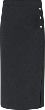 Pinko Genziana Gonna Punto Stoffa - Dames - Midirokken - Grijs - XL - Polyester - Rokken