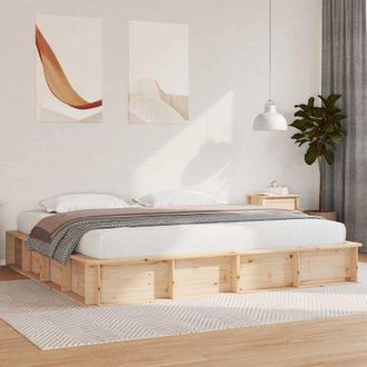 vidaXL Estructura De Cama Marr&oacute;n 180 X 200 Cm Madera Vidaxl