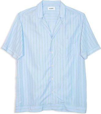 Soulland Orson Shirt - Heren - Korte mouwen Overhemden - Blauw - S/M - Overhemden