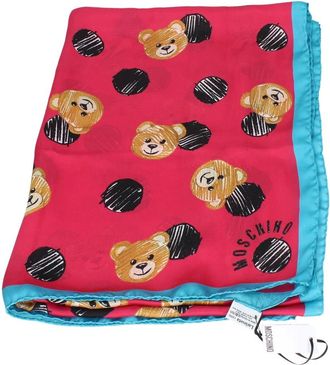 Moschino Accessoires, Dames, Veelkleurig, ONE Size, Zijden Sjaal