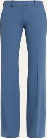 Michael Kors Haylee Flare-Leg Stretch Wool Trousers