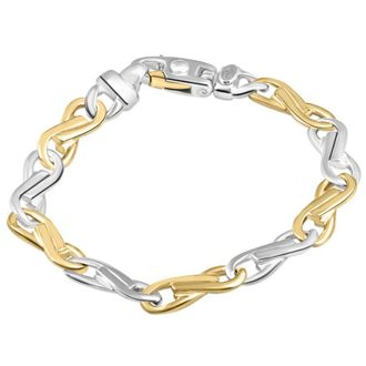 Pompeii3 Mens solid 14k Gold (30gram) or Platinum (49gram) 5mm Link Bracelet 8