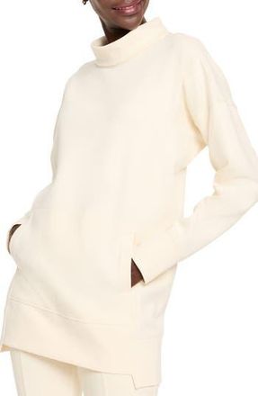 Nic+Zoe Funnel Neck Scuba Knit Tunic in Alabaster at Nordstrom Rack, Size X-Large