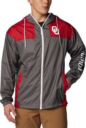 Columbia Mens Columbia Charcoal Oklahoma Sooners Flash Challenger Omni-Shade Full-Zip Windbreaker Hoodie Jacket at Nordstrom, Size Medium