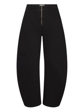 Frame Denim cotton trousers - women - Cotton - 26 - Black