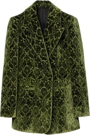 Burberry Blazer con revers a lancia - Verde