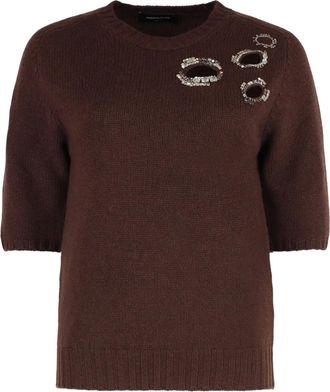 Fabiana Filippi Maglione con dettaglio cut-out - Marrone