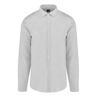 Bomboogie Camicia slim fit in lino e cotone - - Shirts - Uomo - Grigio - 2XL