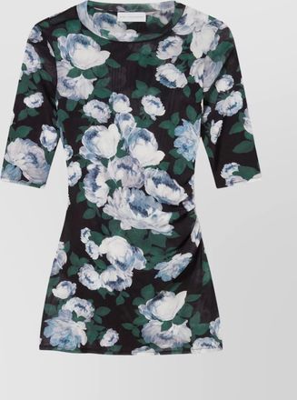 Stella McCartney floral design mesh top