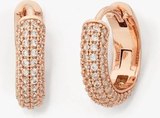 Kate Spade New York Brilliant Statements Pavé Mini Huggies