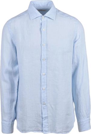 Ghirardelli Light Blue Classic Linen Shirt