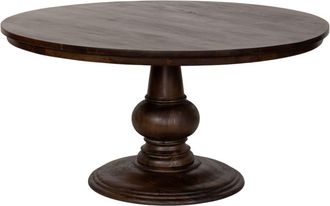 Wanderlust Deco Mesa de comedor de madera marr&oacute;n 150x150x77 alt. cm