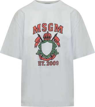 Msgm T-shirt stampata - - Tops - Donna - Bianco - XS