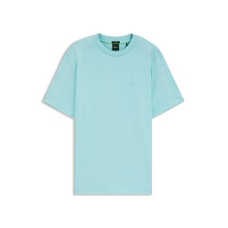 BOSS Stretch-cotton T-shirt with jacquard tape