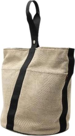Herm&egrave;s Pre-owned Saxo GM Bucket Bag - Pre-owned - Mujer - Beige - ONE SIZE