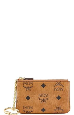 MCM Key Pouch in Visetos Original in Cognac at Nordstrom