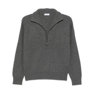 Brunello Cucinelli Dames, Truien, Grijs, Maat: M