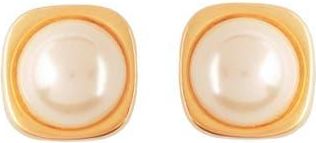 Susan Caplan Vintage 1980s Vintage Faux Pearl Square Earrings at Nordstrom