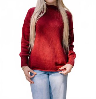 Free People Torres Roll Neck Sweater In Dionysus