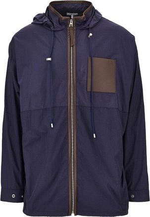 Loewe Micro ripstop jacket with leather details Man 46