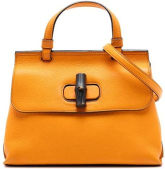Gucci Pre-owned Handbags, female, Orange, Size: ONE SIZE Pre-owned The Daily satchel