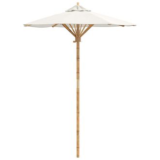vidaXL Parasol De Jard&iacute;n Blanco Crema 150 X 150 X 210 Cm Bamb&uacute; Vidaxl