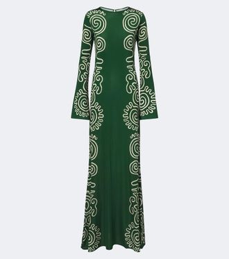 Cala de la Cruz Amay printed satin maxi dress