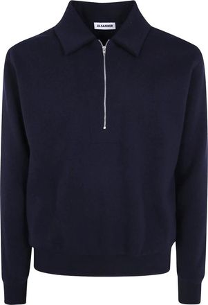 Jil Sander Sweatshirts - Heren - Sweatshirts - Blauw - L - Hoodies & sweatvesten