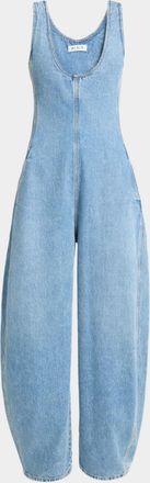 Alaia Round Denim Jumpsuit