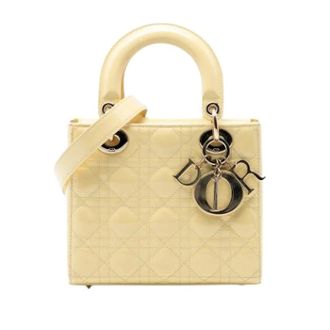 Dior Pre-owned Small Lady Handbag - Dames - Pre-owned - Beige - Maat: ONE Size Leer