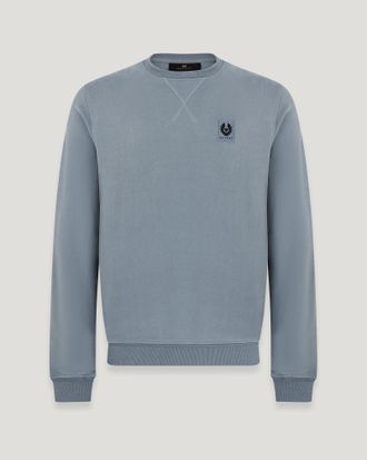 Belstaff Belstaff Sudadera para hombre Vell&oacute;n de algod&oacute;n Azul pedernal 2XL