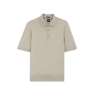 BOSS Knit polo in virgin wool