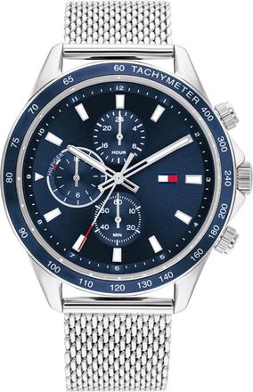 Tommy Hilfiger Accessoires, Heren, Grijs, ONE Size, Miles Mesh Armband Horloge