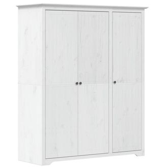 Berkfield Home Wardrobe BODO White 151.5x52x176.5 cm Solid Wood Pine