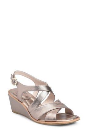 S&ouml;fft Gigi Slingback Wedge Sandal in Light Espresso at Nordstrom Rack, Size 11