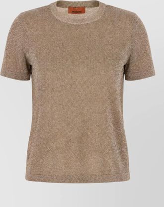 Missoni metallic short sleeve crew neck t-shirt