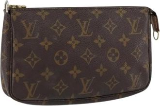Louis Vuitton Pre-owned Clutches, female, Brown, Size: ONE SIZE Pre-owned Vintage Canvas Clutch