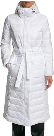 Belstaff White Duck Down/Feather Hooded Coat Size S